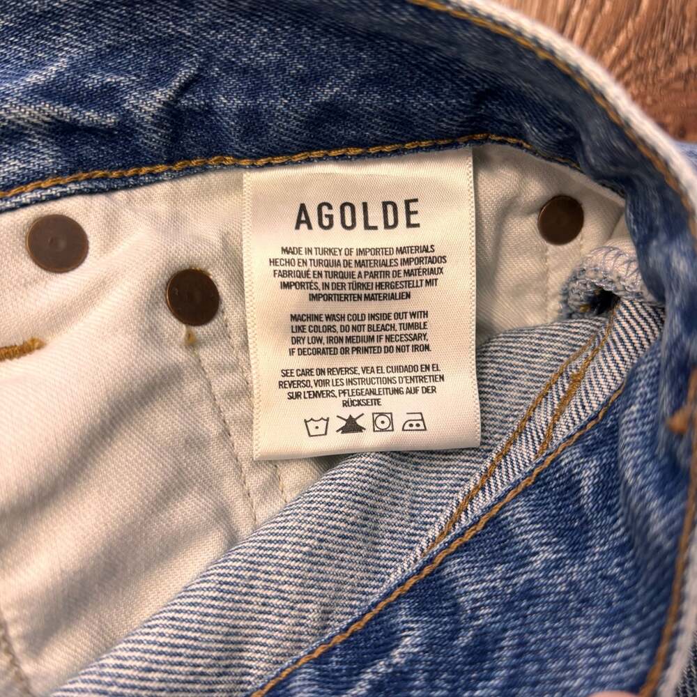 AGOLDE Riley Crop High Rise Straight Leg Jeans in Shaper - Picture 3 of 7